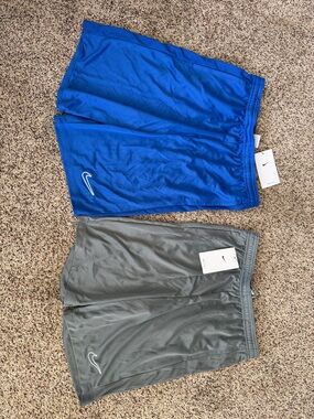 Nike Kids XL Athletic Shorts - Blue and Gray Pair. NWT
